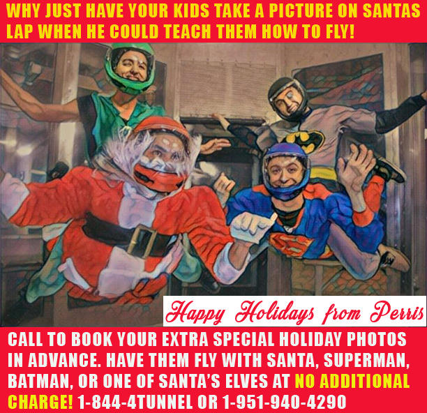 Holiday Photos with Santa at Perris Indoor Skydiving