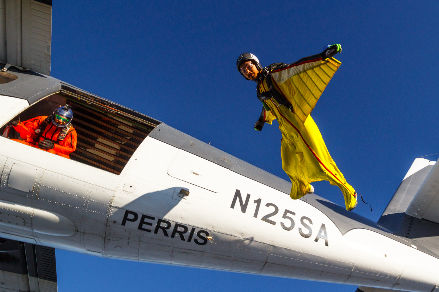 wakita nozomu wingsuit jump exit photo