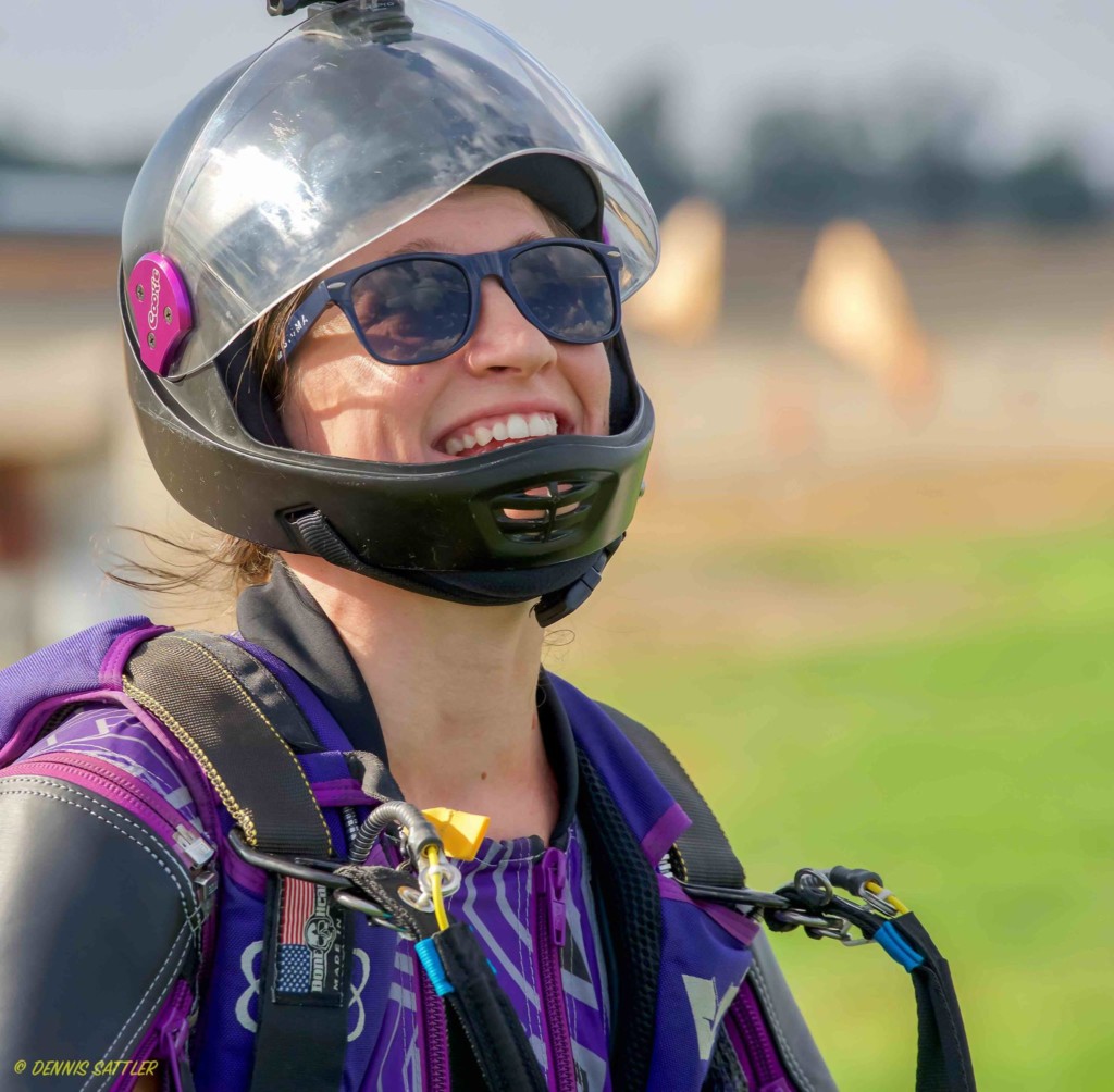 Regina Elwell Smiles After Landing